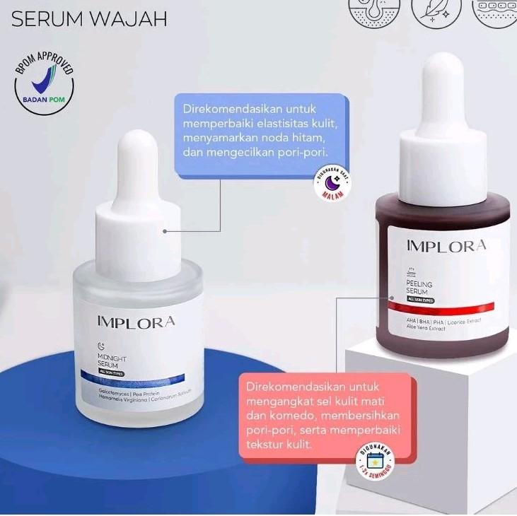 Implora Serum Wajah 20ml Face Serum 24K Gold | Hydrating | Acne | Brightening | Peeling | Vitamin C pemutih Wajah Serum Penghilang Flek Hitam 6