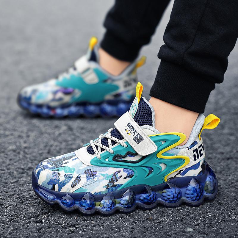 【SOFEISTORE】 Sepatu Anak Laki Laki Sneakers Casual sports musim panas baru anak laki-laki bersol lembut berpori-pori dan berpori-pori untuk anak perempuan 9