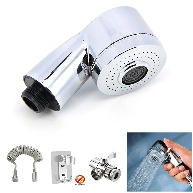 Đầu Vòi Hoa Sen Nhỏ Cầm Tay Chất Liệu ABS, Để Thoa Dầu Gội Đầu, Thích Hợp Cho Salon Gội Đầu, Loại Công Tắc Bên, Phụ Kiện Phòng Tắm, Bộ Phần Cứng, Q1, VNB15 1
