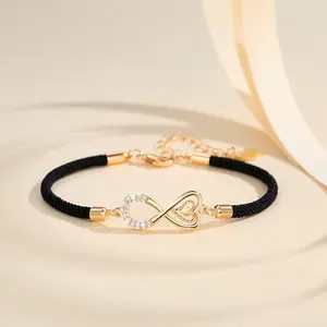 Lanmi Jewelry Gelang Tali Wanita Emas Kristal Anti Karat Wanita Korea Gelang Emas Rantai Y985