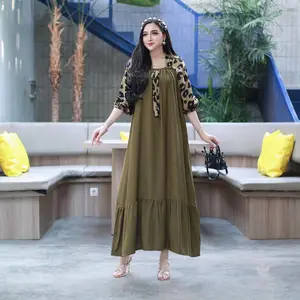 Arka-Daster dress fuji leopard rayon premium hamil bajutidur  bestseller kekinianviral daster busui cibi Bumil