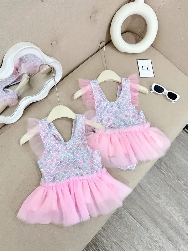 Đồ bộ bé gái, Váy 1 mảnh cho bé, đồ bộ bé gái liền thân trendy đi biển 3