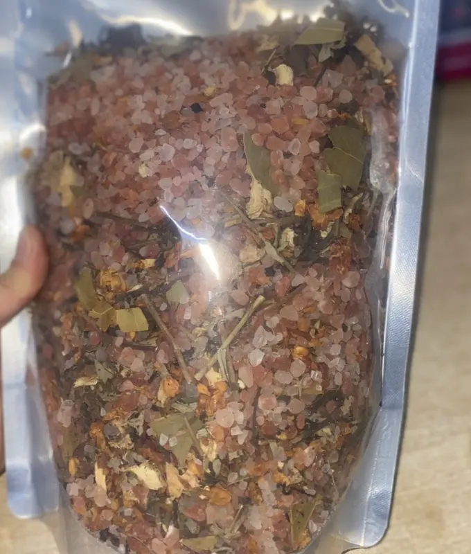 Muối Hồng Himalaya Ngâm Chân, túi muối hồng trườm ấm 1