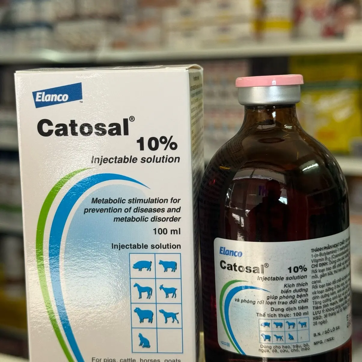 Catosal chai 100ml, cách dùng 1ml/ 3kg gà. bổ Vitamin gà đá. Nhập Hàn Quốc.