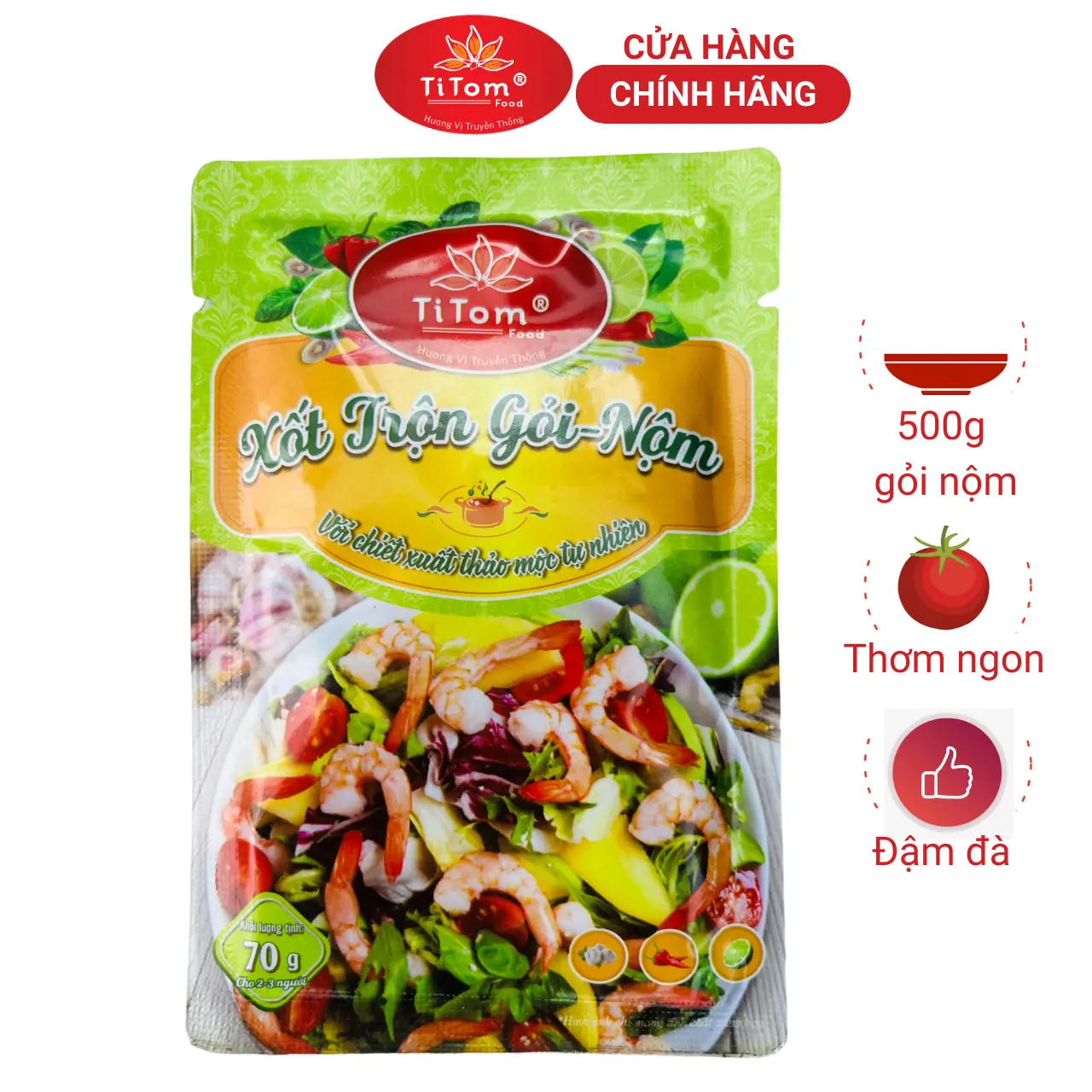 Xốt trộn gỏi nộm Titom gói 70g - công thức truyền thống, hương vị đậm đà