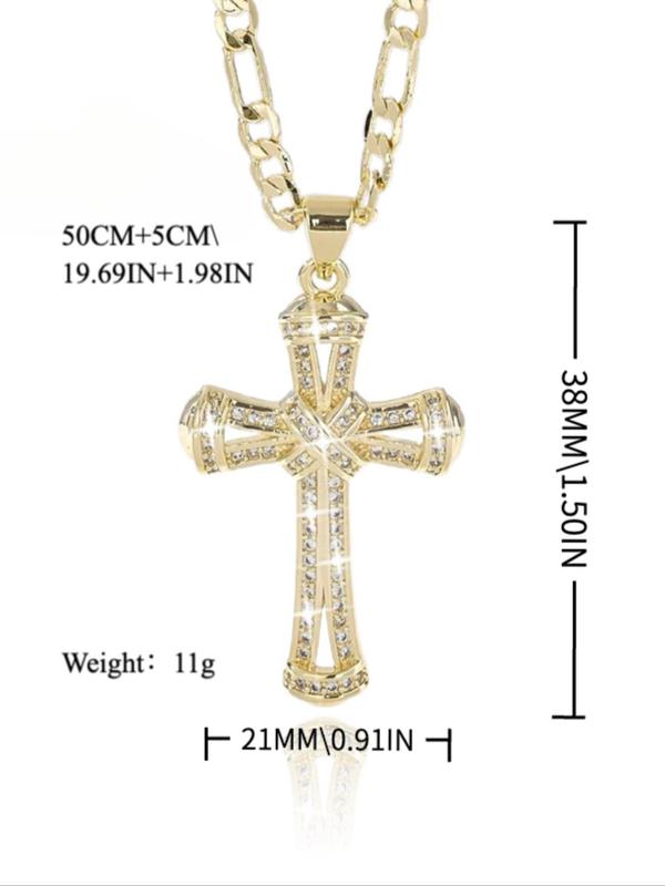 Fashion Cross Pendant Necklace for Women & Men, Jewelry for Party, Daily Clothing Decor, Trendy All-match & Exquisite Jewelry for Birthday Gift 1