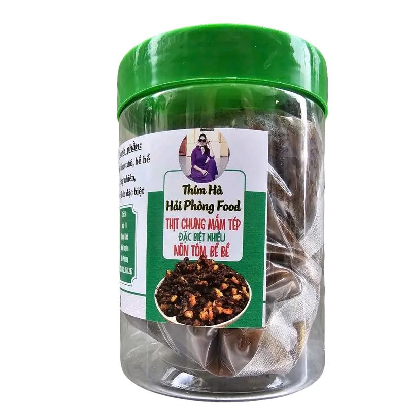 Thịt Chưng Mắm Tép Đặc Biệt hũ 500g có nhiều Tôm Bề Bề được làm thủ công không màu điều Thím Hà Hải Phòng Food Ăn Vặt
