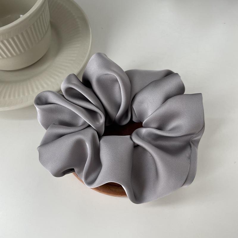 Product Introduction of Temperament High-grade Texture Satin Hair Band Silk Headband Hair Rope Rubber Band Hair Accessories Women 11