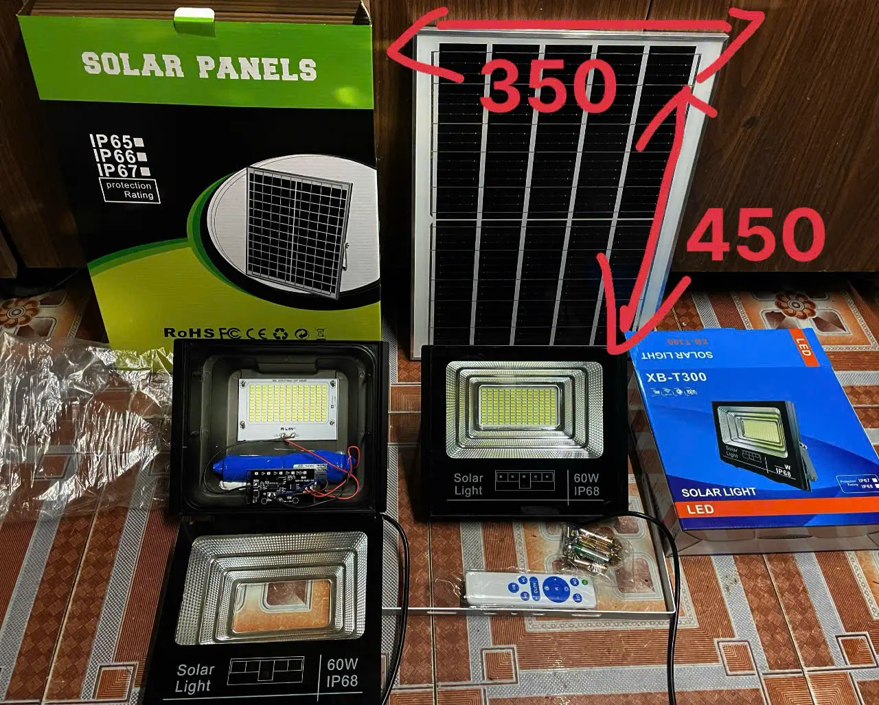 Đèn năng lượng mặt trời chính hãng công suất 60w