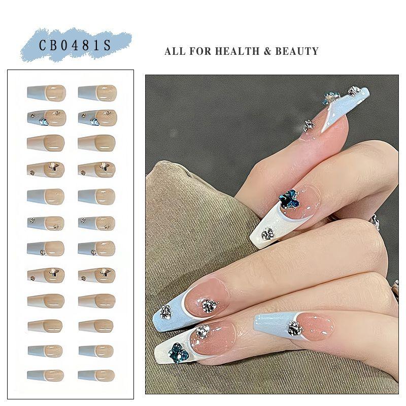 Product Introduction of [Summer Dopamine]Y2K Purple Star Fake Nails 2025 New Ice Nude Nail Patch Cute and Sweet Easy to create fingertip fashion    linhpressonnails 6