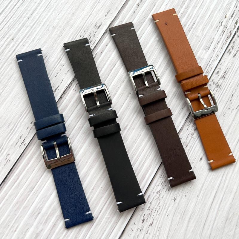 Dây Đồng Hồ Nam Nữ Cho Fossil, DW, Casio, Smartwatch Da Bò Thật, Mềm, Chốt Gắn Thông Minh Tặng Kèm Hộp Gỗ