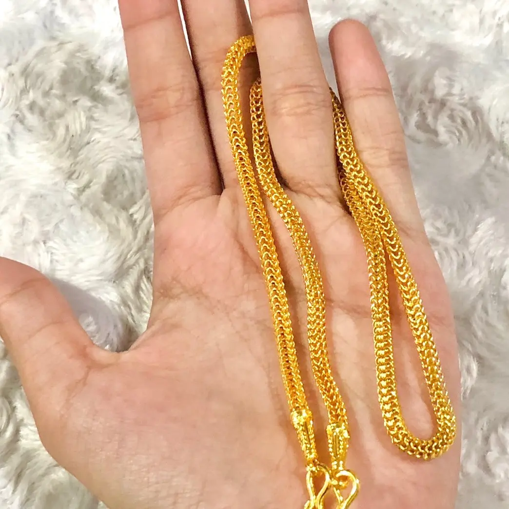 38สร้อยคอลายแปดเหลี่ยมเบามีหนัก1บาทและ2บาท แถมฟรีตะขอปั้ม งานสวยมากเหมือนของจริงคุณภาพได้มาตรฐานเกรดพรีเมียม