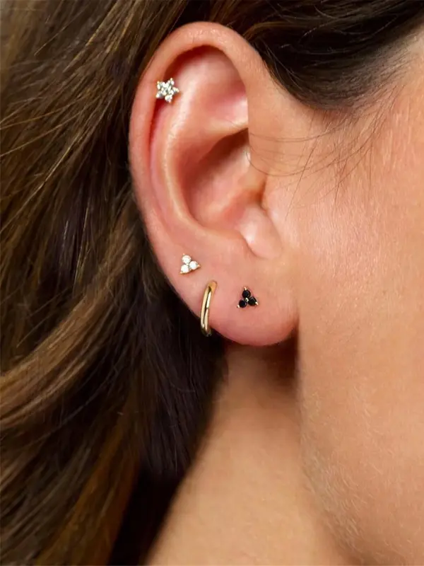 1 Pair Women's Elegant Rhinestone Decorated Stud Earrings, Casual Trendy Stud Earrings, Fashionable Jewelry for Women for Daily & Party Decoration 2