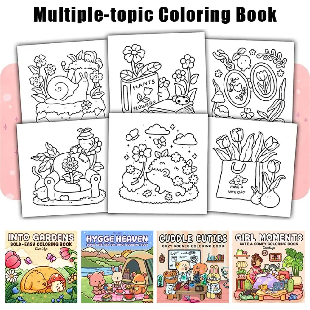 หนังสือระบายสี, คุณภาพสูง, การออกแบบ Cutie Spooky, ของขวัญผ่อนคลาย, หนังสือการ์ตูนแบบฝึกหัดเพื่อการศึกษา, หนังสือภาพวาดกราฟฟิตี, ของขวัญที่สมบูรณ์แบบ