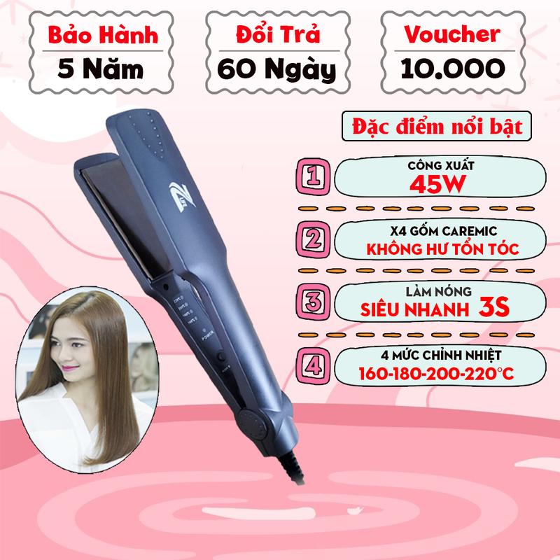  Máy Là Duỗi Tóc Zlife 369 Máy Kéo Thẳng Tóc Có 4 Mức Chỉnh Nhiệt Phù Hợp Với Mọi Loại Tóc. 