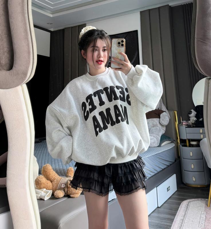 Áo nỉ tàu l1 sweater SENTES-form rộng unisex Menswear