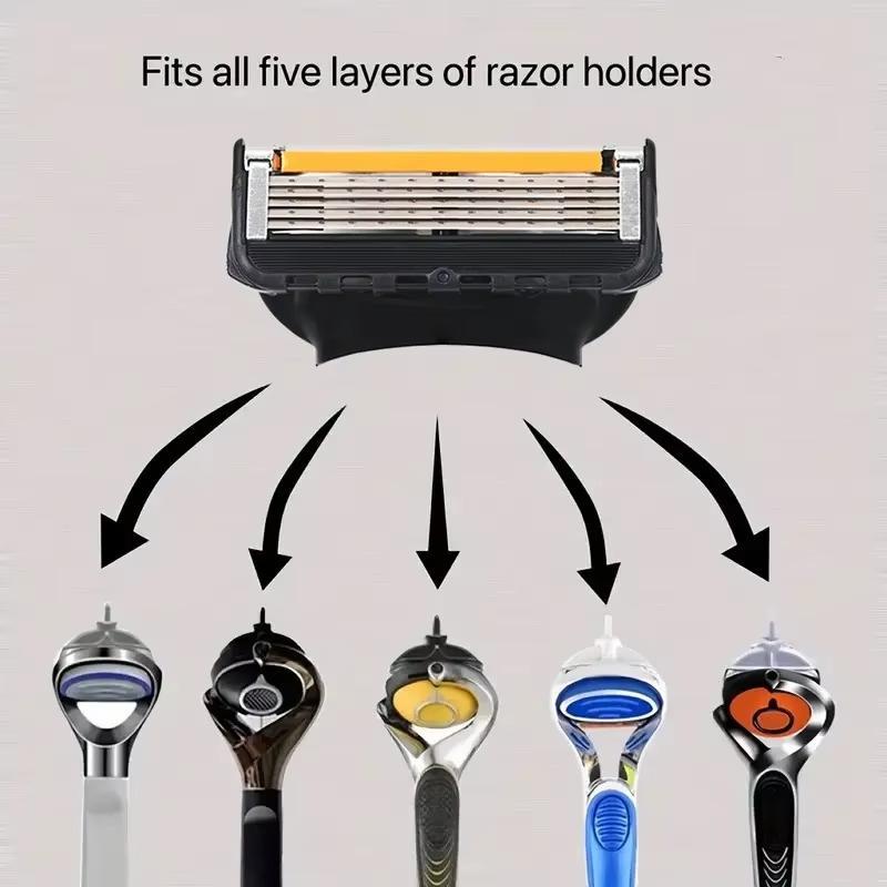 Shaving Razor Shaver Five Layer Blade Manual Razor Blade, Men's Razor Vintage Beard Blade Razor Holder one  blade 7