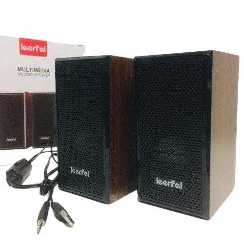 Loa Máy Tính Siêu Bền Vỏ Gỗ LeerFei YST 1017 để bàn Nhỏ Gọn Âm Thanh Cực Chất - Loa 2.0 - Nguồn USB Củ Loa Nghe Nhạc