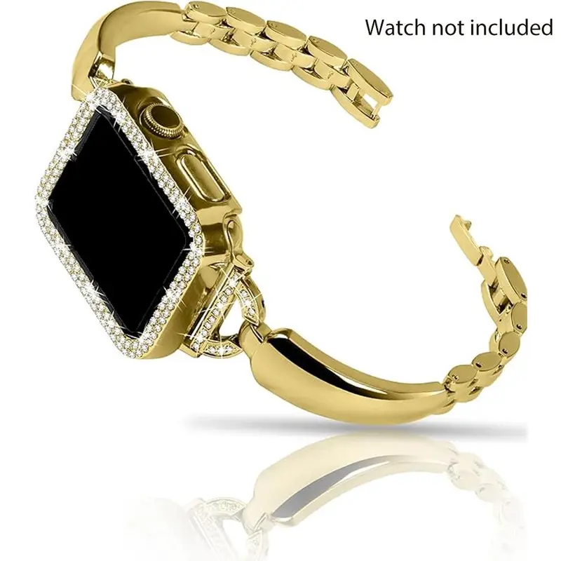 Fashionable Watch Band (Band Only), Stainless Steel Replacement Watch Band for iWatch Series SE Series 10 9 8 7 Ultra 6 5 4 3 2 1, Smart Watch Accessories 2
