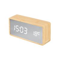 Gambar Karlsson Alarm Clock Silver Mirror LED - Light Wood dari Karlsson Indonesia Kota Administrasi Jakarta Selatan 1 Tokopedia