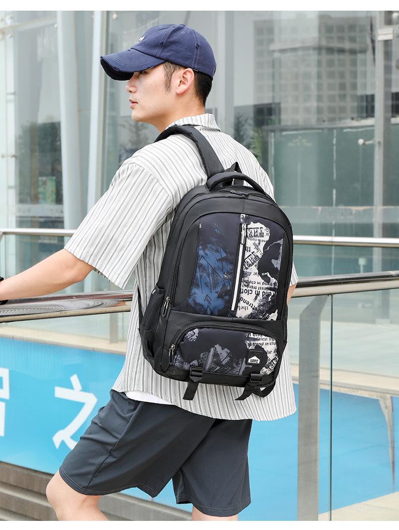 Product Introduction of [HOT MỚI] Balo đi học nam lớp 3 đến lớp 12 họa tiết graffiti thời trang hàn quốc cho nam ba lô trung học cho bé trai unisex chống thấm nước đựng laptop 4