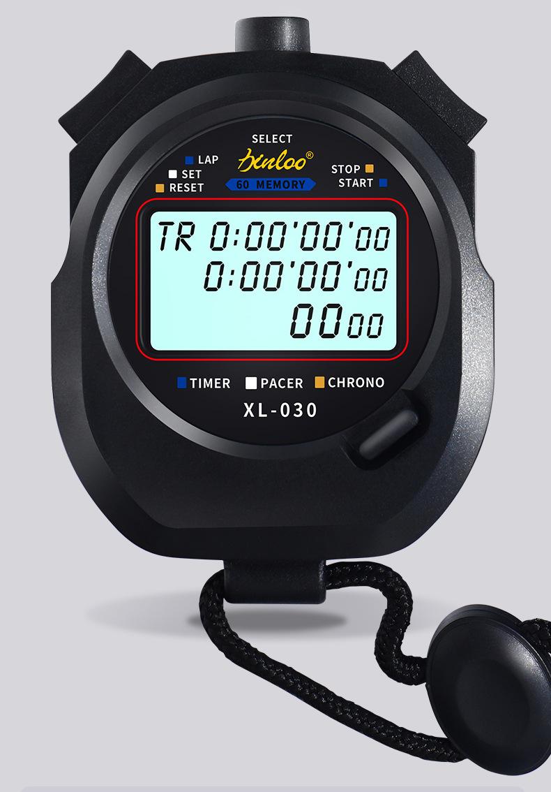 Product Introduction of Electronic stopwatch timer race students running professional gym training sports trainer sports code watch 3