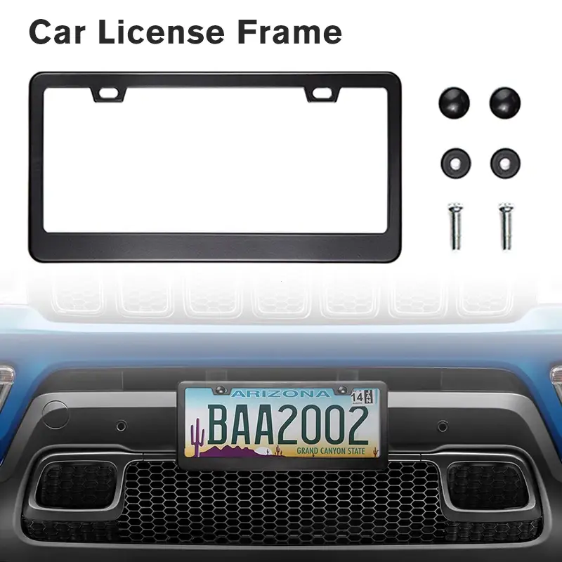 COD+spot stocks One stainless steel aluminum alloy car license plate cover bracket (standard size 31 * 16cm)