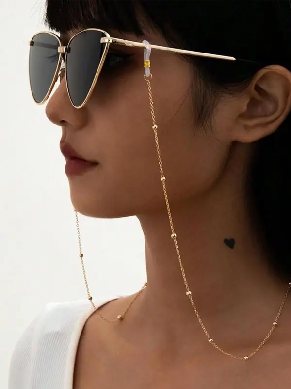 Fashionable Beaded Eyeglass Chain, Anti-slip Glasses Chain, Thin Eyewear Accessories for Women & Girls, Trendy All-match & Exquisite Glasses Accessories for Birthday Gift 0
