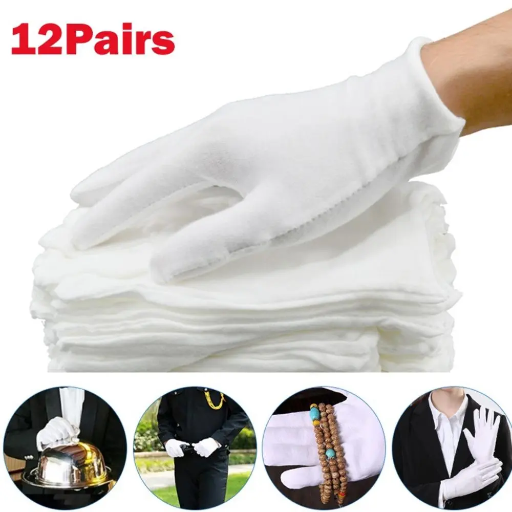 Overnight White cotton gloves Breathable Moisturising Dermatological Overnight moisturising gloves Cotton White Work gloves for Overnight hand care