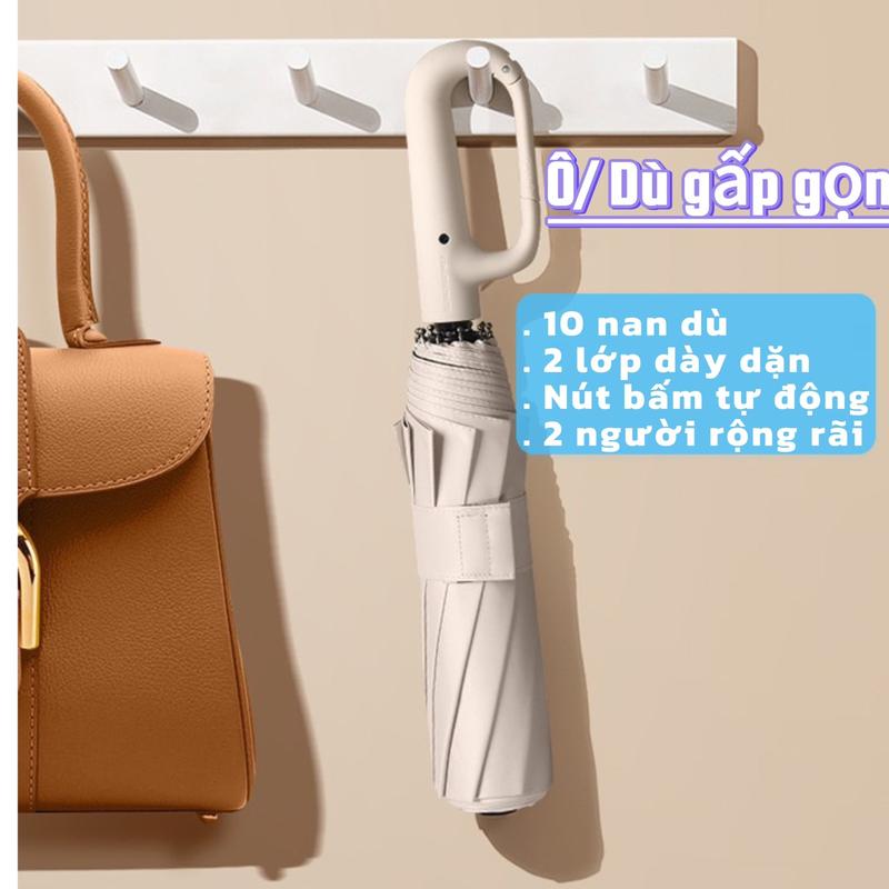Ô/Dù Che Nắng, Che Mưa OD04 Gấp Gọn Cầm Tay Có Móc Treo Tiện Lợi Chắc Chắn, Kèm Túi Đựng Sang Trọng ô gấp gọn