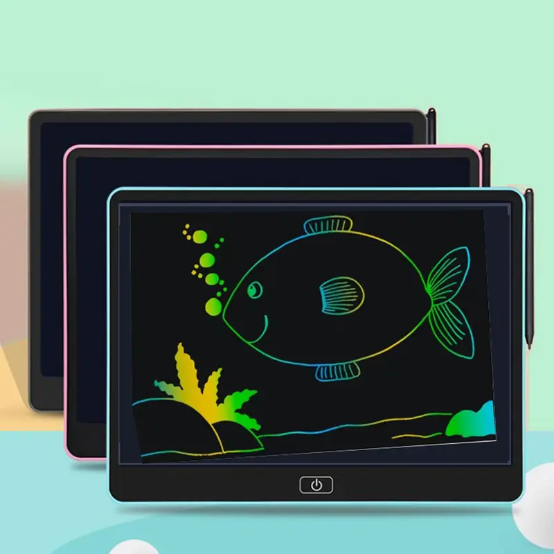 [16 Inch] Bảng Viết Tự Xóa 16 Inch Đa Sắc Bảng Vẽ Tự Xóa Thế Hệ Mới Thông Minh Bảng LCD Tự Xóa 12 inch, 13 inch, 16 Inch - Dừa Shopkids 1