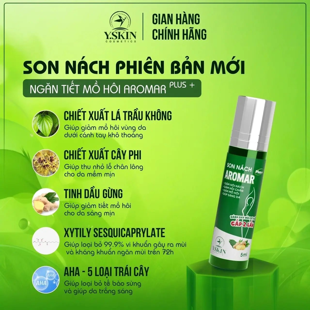 SON NÁCH AROMA GIẢM MÙI HÔI NÁCH VÀ GIẢM TIẾT MỒ HÔI