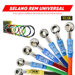 CMZ Racing Selang Rem 60CM 95CM 120CM 130CM 150CM Universal Motor Optimal dengan Serat Kekuatan Maksimal
