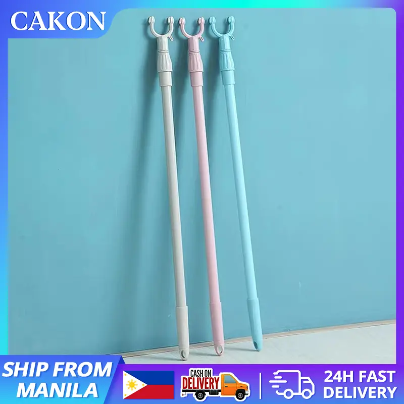 Adjustable Clothes Pole Fork Household Plastic Retractable Clothes Hook Picker Clothes Drying Pole Clothes Drying Fork