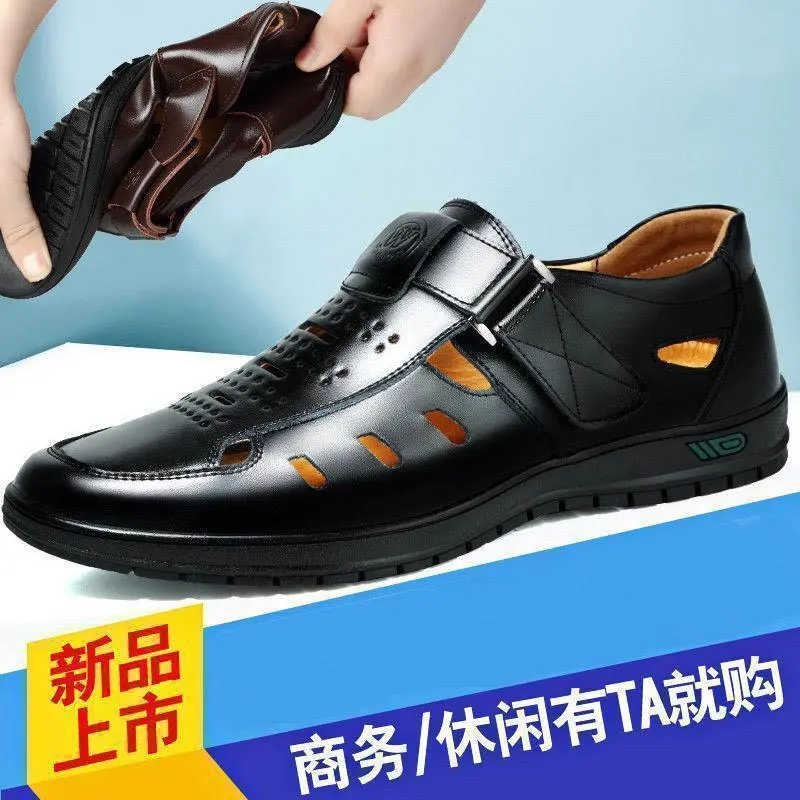 Giày Da Nam Chính Hãng Giày Da Ưu Đãi Đặc Biệt Xăng Đan Da Khoét Lỗ Giày Coros Thoáng Khí Dễ Phối Đồ Giày Cho Bố Công Sở Trung Người Già Và Cao Tuổi Shoes Đế Bằng 6