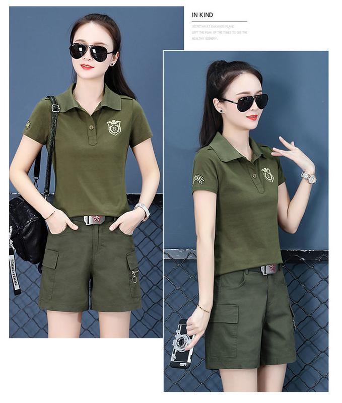 Product Introduction of Quần Soóc Rằn Ri, Dành Cho Nữ, Mỏng Mùa Hè, Trang Phục Bảo Hộ Lao Động, Bó Sát, Mặc Ngoài Trời, Cỡ Nhỏ Tay Ngắn, Thể Thao Thường Ngày 23