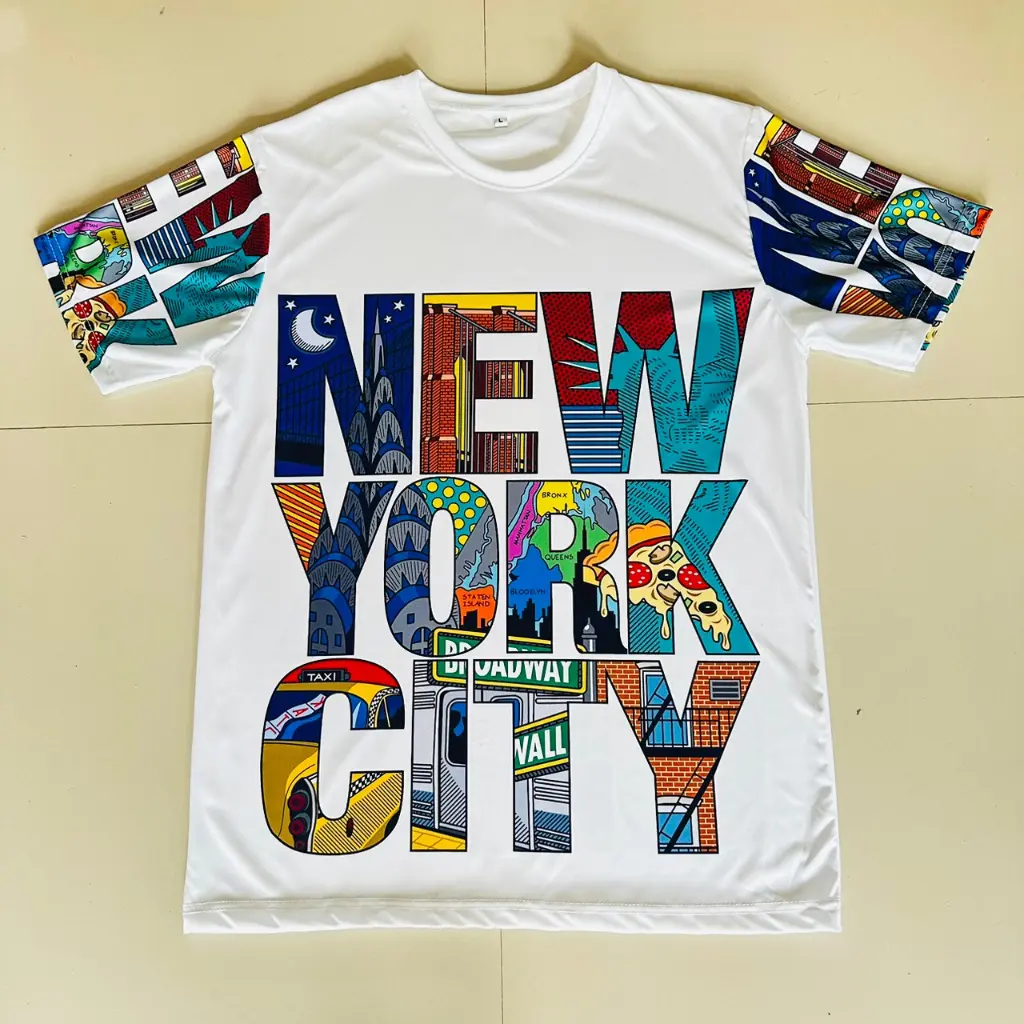 Áo Thun Cỡ Lớn, Dành Cho Nam Và Nữ, In Preppy 3D, Thiết Kế NEWYORKCITY Mới, Màu Trắng, Năm 2025.