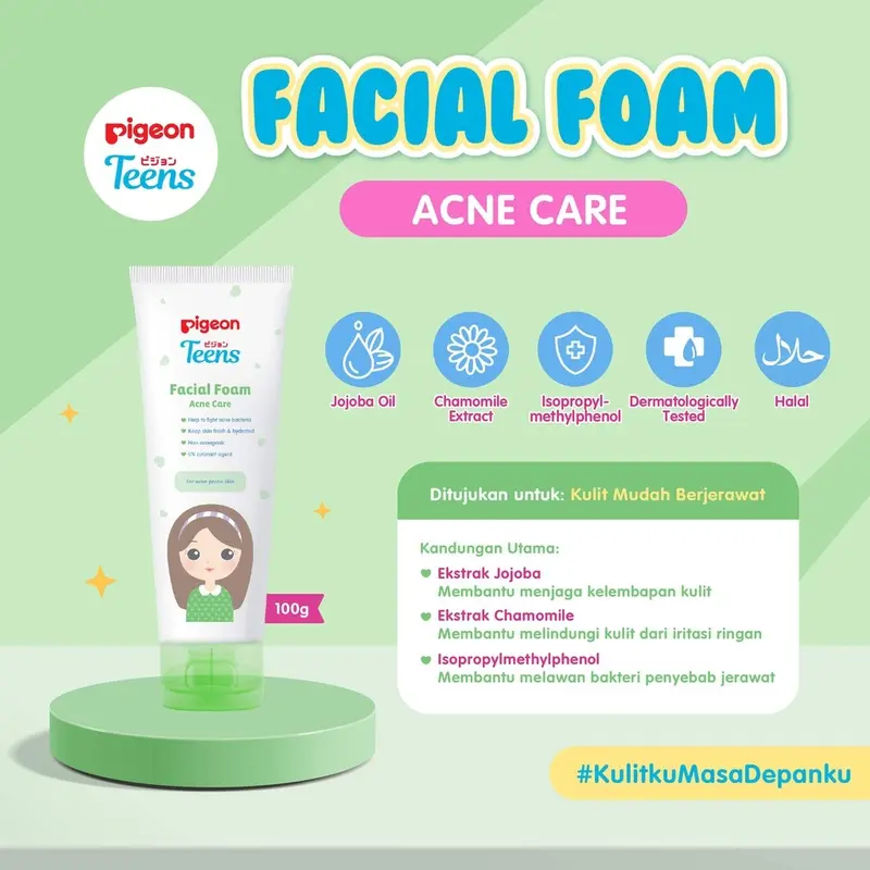 Pigeon Teens Facial Wash Acne Ranger Gel / Toner / Moisturizer Sunscreen SPF35/PA+++ Perawatan Jerawat Aca Baby Essential spf 50 mencerahkan 7