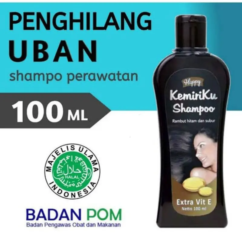 [ORIGINAL] Shampoo Happy Kemiriku 100 ML - Shampo Perawatan Rambut Uban Kemiri Asli Vtamin E