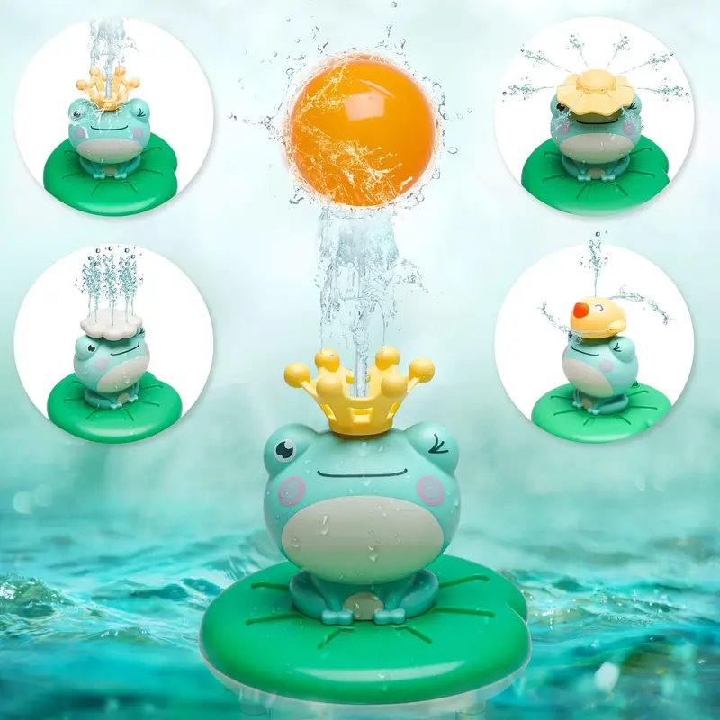 Frog Design Bath Toy, Water Sprinkler Baby Bathing Toy, Fun Bathtub Toy for Kids, Baby Toys, Bathing Supplies, Valentine's Day Gift, Bathroom Decor Ideas 0