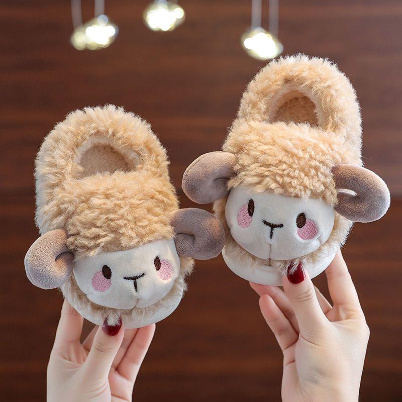Túi Trẻ Em Mùa Đông Giày Bông Gót Cho Bé Trai Và Bé Gái Lót Lông Cừu Ấm Áp Thích Hợp Cho Trẻ Sơ Sinh Từ 1-3 Tuổi 2 Dép Bông Cho Em Bé Chống Trượt Sử Dụng Tại Nhà