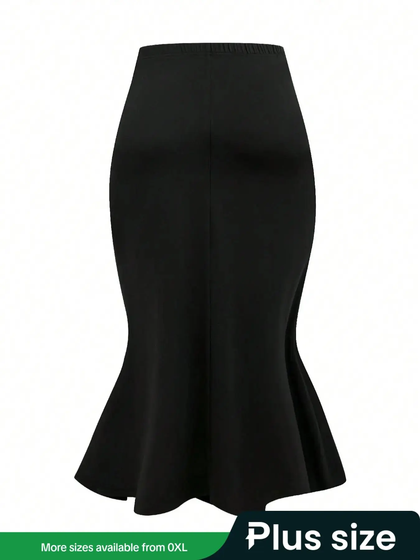 【Plus Size】 Solid O-ring Wrap Mermaid Skirt, Elegant High Waist Skirt for Party Holiday Wedding Guest, Women's Clothing for All Seasons