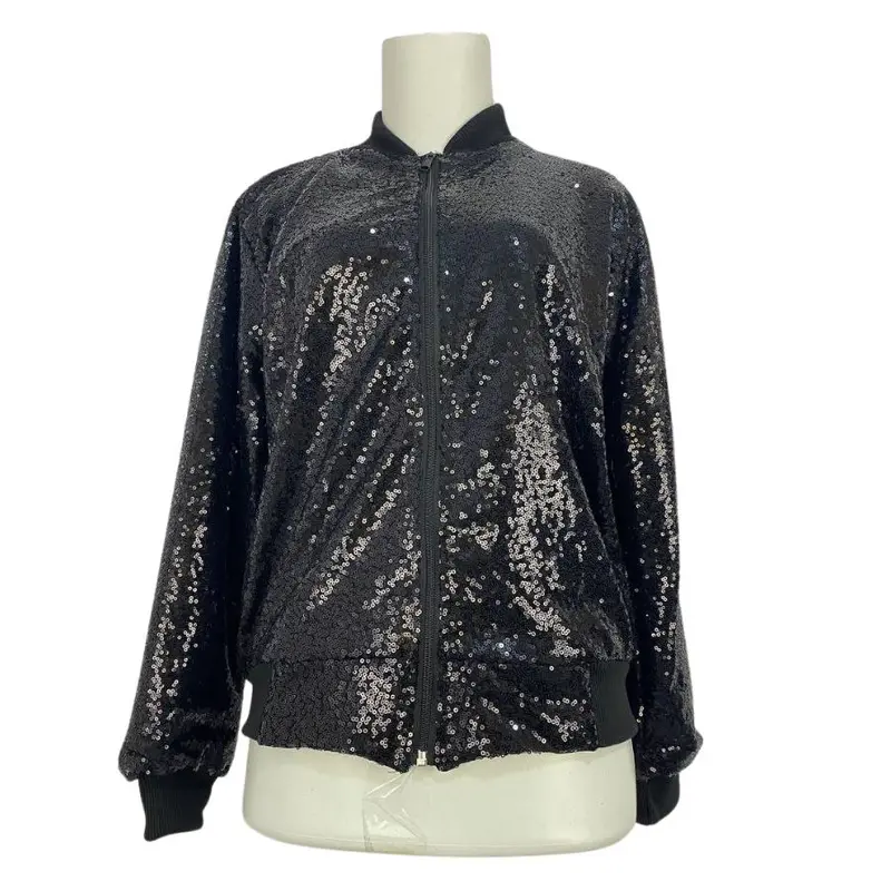 jacket bomber wanita full payet exclusive Jaket Outer Hitam 0
