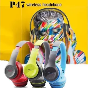 Headset Bluetooth P47 Pro Pure Bass Kualitas Bagus AH063