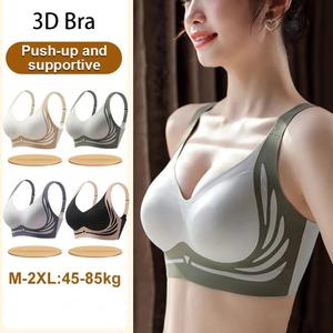 Women's Seamless Breathable Underwear 3D Cup Comfort Wireless Push up Bralette Plus Size Bra
