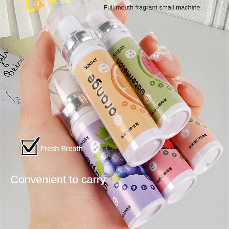 Product Introduction of [BUY 1 TAKE 2]SUNDDAY Peach Flavor Oral Freshening Spray Refreshing Oral Spray Portable Long-lasting Oral Care 22ML| Local Stock 23