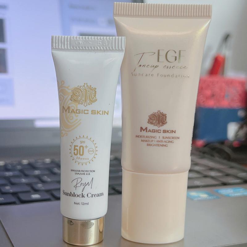 Combo kem nền chống nắng 13g Magic skin Sunblock Cream