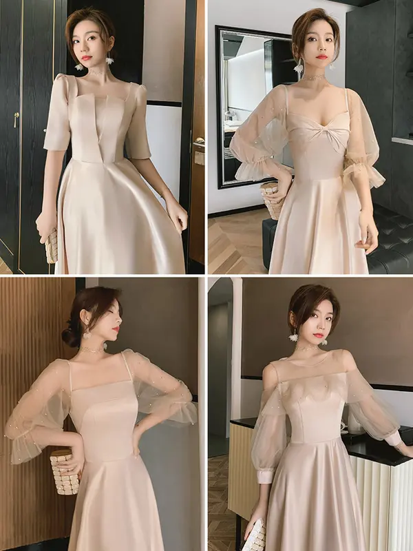 WED Gaun Pengirin Pengantin / Gaun Bridesmaid Style Korea Terbaru / Gaun Modern Wanita BD90-93 2