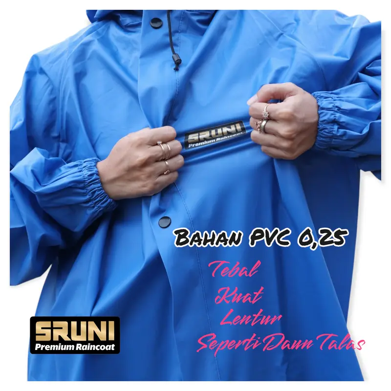 JAS HUJAN WANITA ROK BY SRUNI BAHAN TEBAL MURAH PVC 0.25 RAINCOAT ANTI REMBES ROK JAS HUJAN WANITA VIRAL Tahan air 1