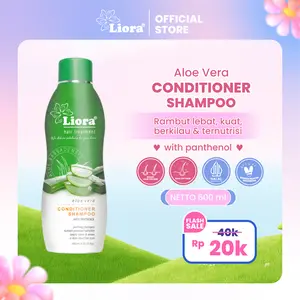 LIORA Natural Shampoo Aloe Vera - 600ML | Perawatan Rambut Sehat & Kuat Mengurangi Ketombe Dengan Panthenol & Olive Oil | Shampo Non SLS